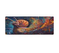 Alfombrilla de ratón con bordes cosidos extragrande 30x80cm para teclado escritorio PC oficina hojas de cálculo antideslizante borde cosido