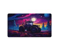 Alfombrilla de ratón con bordes cosidos foto de un tractor en un campo espacial estilo teclado de ordenador 40x75cm alfombrilla grande de escritorio para teclado ordenador PC gamer escritorio