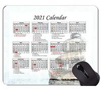 Alfombrilla de ratón con Calendario 2021 años, Alfombrilla de ratón para Oficina de espiritualidad y religión de Piedra