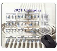 Alfombrilla de ratón con Calendario 2021 de diseño Especial de Yanteng, Alfombrilla de ratón cómoda para relajación de la Salud del Budismo para Juegos y Oficina