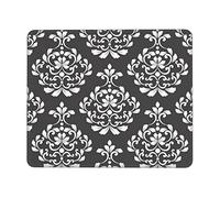 Alfombrilla de ratón con diseño de damasco, con borde de bloqueo de goma, alfombrilla de escritorio de oficina, alfombrilla de mouse antideslizante para laptop