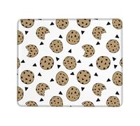 Alfombrilla de ratón con diseño de galletas y chispas de chocolate con borde de bloqueo de goma, almohadilla de escritorio de oficina, almohadilla de escritura para computadora portátil multicódigo