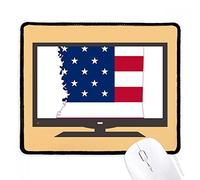 Alfombrilla de ratón con diseño de mapa de Estados Unidos, diseño de estrellas y banderas de Mississippi