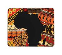 Alfombrilla de ratón con diseño étnico de mapa africano con borde de bloqueo de goma, almohadilla de escritorio de oficina, almohadilla de escritura para computadora portátil multicódigo