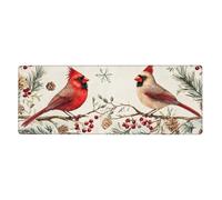 Alfombrilla de ratón con dos pájaros mirándose entre sí en una rama en una gran base de goma antideslizante extendida con bordes cosidos, alfombrilla de mouse grande para computadora de juegos, 11.8 x