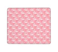 Alfombrilla de ratón con estampado de hojas de palmera de flamenco, cuadrada, impermeable, antideslizante, base de goma, para oficina, ordenador portátil