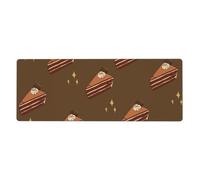 Alfombrilla de ratón con forma de pastel de chocolate de 12 x 31.5 pulgadas de largo, alfombrilla de mouse para computadora con base antideslizante para juegos y oficina