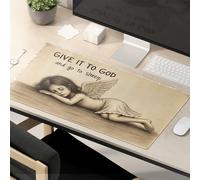 Alfombrilla de ratón con frases divertidas Give It To God And Go To Sleep: A Serene Angel'S Lullaby Mouse Pad Funny Mouse Pad para escritorio Gaming Mouse Pad