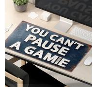 Alfombrilla de ratón con frases divertidas que no pueden pausar el juego: Life'S Continuous Journey, alfombrilla de mouse divertida para escritorio y juegos