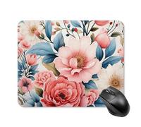 Alfombrilla de ratón con patrón floral de acuarela para juegos, alfombrilla de mouse para juegos, bonita alfombrilla de mouse para escritorio para mujer, alfombrilla de mouse grande para escritorio de