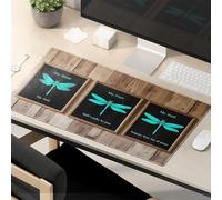 Alfombrilla de ratón con refranes divertidos, mente de libélula, corazón, conexión de alma, alfombrilla de mouse divertida para escritorio de trabajo, grande