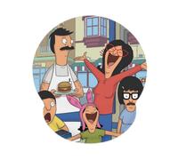 Alfombrilla de ratón con soporte para la muñeca, compatible con Black Bob's Burgers, base de goma antideslizante para oficina en casa, juegos,