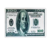 Alfombrilla de ratón con texto en inglés "Dollar Schein - 20 x 28 cm, diseño de nota de 100 dólares, embalaje individual, ideal para jugar o trabajar