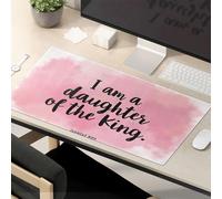 Alfombrilla de ratón con texto en inglés "Funny Daughter Of The King: A Heartfelt Declaration", alfombrilla de ratón grande