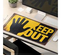 Alfombrilla de ratón con texto en inglés «Keep Out», con texto en inglés «Keep Out», con estampado a mano, suministros de oficina divertidos