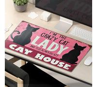 Alfombrilla de ratón con texto en inglés "Welcome To The Crazy Cat Lady'S Cat House"