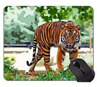 Alfombrilla de ratón Cool Head Tiger In Fire, Alfombrilla de ratón Tiger con Bordes cosidos