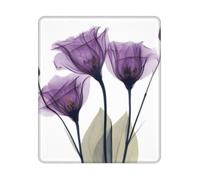 Alfombrilla de ratón Cuadrada con Borde Cosido, diseño de Flores de Esperanza en Color Lavanda y Morado, de 10 y 12 Pulgadas