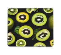 Alfombrilla de ratón cuadrada de color verde kiwi impermeable con base de goma antideslizante para computadora portátil de oficina, mouse inalámbrico, hogar, oficina, viajes, 10 x 12 pulgadas