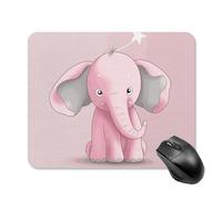 Alfombrilla de ratón cuadrada de elefante portátil con base de goma antideslizante de 20 x 25 cm, alfombrilla de mouse ultrafina para juegos, computadora, laptop, oficina, accesorios de escritorio