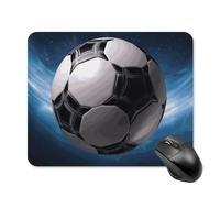 Alfombrilla de ratón cuadrada de pelota de fútbol portátil con base de goma antideslizante de 20 x 25 cm, alfombrilla de mouse ultrafina para juegos para computadora, laptop, oficina, accesorios de