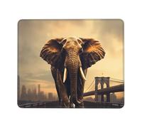 Alfombrilla de ratón de 10 x 12 pulgadas, alfombrilla de escritorio con diseño de elefante en un puente, alfombrilla de ratón para hombre y mujer, alfombrilla de mouse de computadora con base de goma