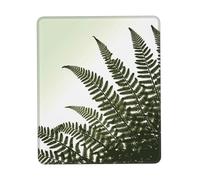 Alfombrilla de ratón de 7.9 x 9.5 pulgadas, alfombrilla de escritorio de hoja de helecho natural para hombre y mujer, alfombrilla de mouse para computadora con base de goma antideslizante para teclado