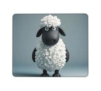 Alfombrilla de ratón de 7 x 8.6 pulgadas, alfombrilla de escritorio de dibujos animados de oveja negra y blanca para hombre y mujer, alfombrilla de mouse de computadora con base de goma antideslizante