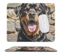 Alfombrilla de ratón de 9.8 x 11.8 pulgadas, antideslizante, impermeable, para mouse inalámbrico, computadoras, laptop, oficina, rottweiler, perros, cabeza de lengua