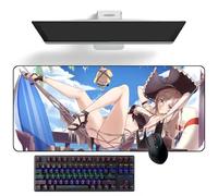 Alfombrilla de ratón de anime Azur Lane Jean Bart Anime Alfombrilla de escritorio Alfombrilla de teclado Alfombrilla de ratón grande Alfombrillas de ratón de goma
