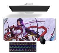 Alfombrilla de ratón de anime Fate/Grand Order Minamoto no Raikou Alfombrilla de escritorio de anime Alfombrilla de ratón grande Alfombrilla de ratón de goma