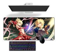 Alfombrilla de ratón de anime Fate/Grand Order Mordred Anime Alfombrilla de escritorio Alfombrilla de teclado Alfombrilla de ratón grande Alfombrilla de ratón de goma