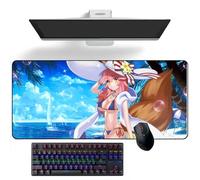 Alfombrilla de ratón de anime Fate/Grand Order Tamamo no Mae, alfombrilla de escritorio de anime para teclado, alfombrilla de ratón grande de goma