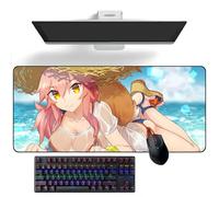 Alfombrilla de ratón de anime Fate/Grand Order Tamamo no Mae, alfombrilla de escritorio de anime para teclado, alfombrilla de ratón grande de goma