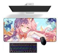 Alfombrilla de ratón de anime Fate/Grand Order Tamamo no Mae, alfombrilla de escritorio de anime para teclado, alfombrilla de ratón grande de goma