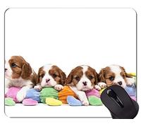 Alfombrilla de ratón de Caucho Natural Impresa con Animal King Charles Spaniel - Bordes cosidos