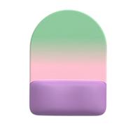 Alfombrilla de ratón de color degradado, media redonda, de espuma viscoelástica, reposamuñecas, antifatiga, base de goma antideslizante, para escritorio de computadora, reposamuñecas