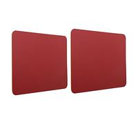 Alfombrilla de Ratón de Color Sólido de 2 Piezas, Alfombrilla de Escritorio de Cuero Simple Impermeable de Dos Colores, Cojín de Línea Oscura para Empresas Maduras, 27x21 Cm