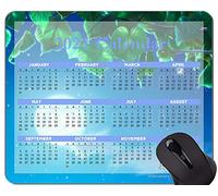 Alfombrilla de ratón de Encargo única del cojín de ratón del Calendario 2021 de la Galaxia, Estera temática del cojín de ratón del Cielo Azul Marino