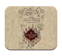 Alfombrilla de ratón de goma fina de perfil bajo con diseño de mapa de merodeadores de Harry Potter