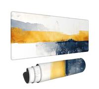 Alfombrilla de ratón de Gran - 1000x500x3mm - amarillo Mouse Pad Gaming XXL - azul Alfombrilla Escritorio Precisión y Velocidad en Juegos - Antideslizante - Bordes Cosidos - Resistente al Agua LJ-1493