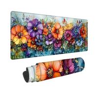 Alfombrilla de ratón de Gran - 1000x500x3mm - Flor Mouse Pad Gaming XXL - Planta Alfombrilla Escritorio Precisión y Velocidad en Juegos - Antideslizante, Bordes Cosidos - Resistente al Agua LJ-1927
