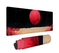 Alfombrilla de ratón de Gran - 1200x600x3mm - Luna Mouse Pad Gaming XXL - Negro Alfombrilla Escritorio Precisión y Velocidad en Juegos - Antideslizante, Bordes Cosidos - Resistente al Agua LJ-1565