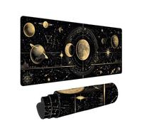 Alfombrilla de ratón de Gran - 900x400x3mm - Cielo Estrellado Mouse Pad XXL - Negro Alfombrilla, Precisión y Velocidad en Juegos - Antideslizante, Bordes Cosidos - Resistente al Agua -35535