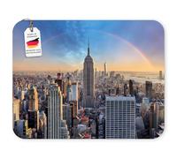 Alfombrilla de ratón de New York City - 23 x 19 cm | Goma especial con base adhesiva fuerte, diseño de ciudades para oficina, oficina en casa y regalo de Nueva York