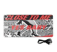 Alfombrilla de ratón de poliuretano con estampado de cebras Close to Me de 31.5 x 13 pulgadas, antideslizante, para escritorio de oficina, juegos, escritura