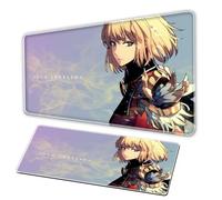 Alfombrilla de ratón de un solo nivel, XXL animemousepad, no slip basemousepad, stitched edges, soft and waterproof, single-layer leveling gaming mousepad, office and gaming PC (E, 31,5 x 11,8 in)