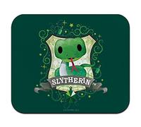 Alfombrilla de ratón delgada de perfil bajo con escudo de Chibi Slytherin de Harry Potter