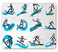 Alfombrilla De Ratón Deportistas De Estilo Libre Esbozados En Snowboard con Trazos Gráficos Atrevidos Alfombrilla Gaming Moderno Mouse Pad Pequeña, para Hogar, Portátil, 25x30cm