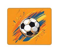 Alfombrilla de ratón deportiva de fútbol, acuarela, con bordes cosidos, base de goma antideslizante, para ordenador portátil, 30 x 25 cm